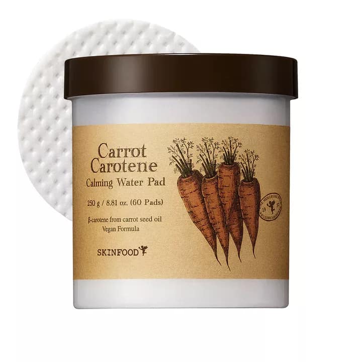 Paduri calmante cu carotenoizi de morcov, SKINFOOD,, 60 buc