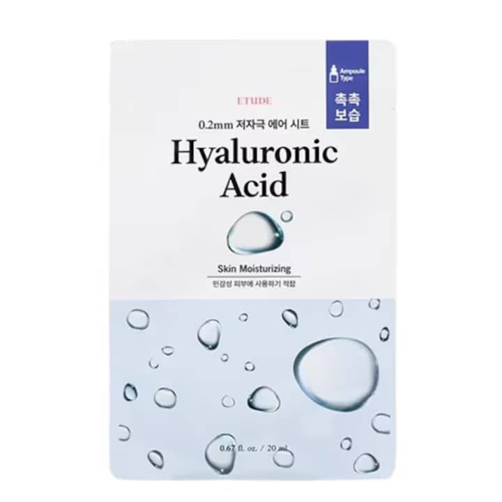 Masca de față cu acid hialuronic Therapy Air, Etude, 20ml