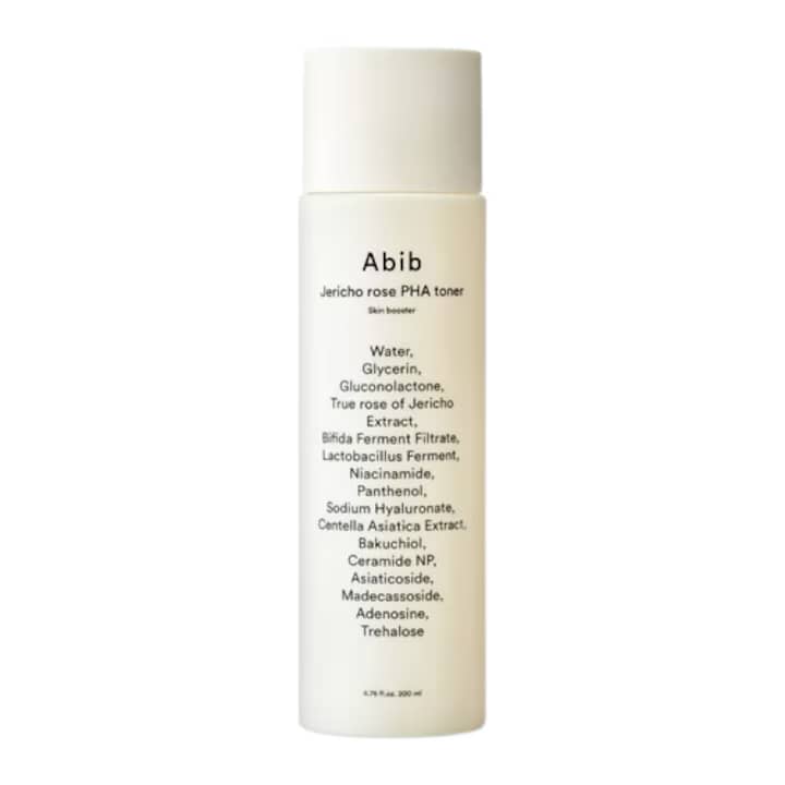 Toner skin booster cu trandafir Jericho și PHA, ABIB, Jericho, 200ml