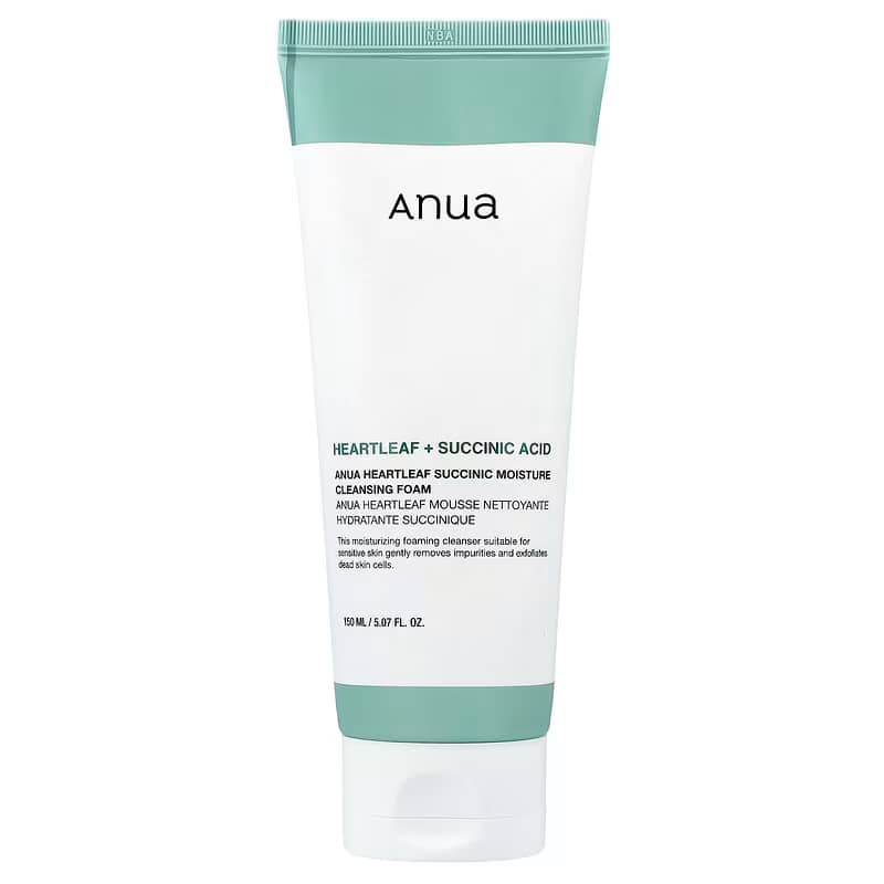 Spuma de curatare, Heartleaf Succinic Moisture Cleansing Foam, Anua, 150ml