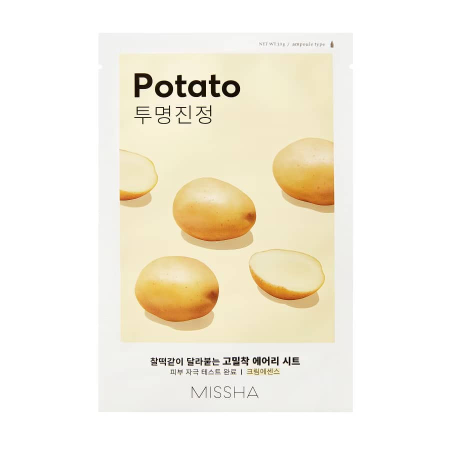 Masca de fata cu extract de cartof, Missha Airy Fit Sheet Mask Potato, 19g