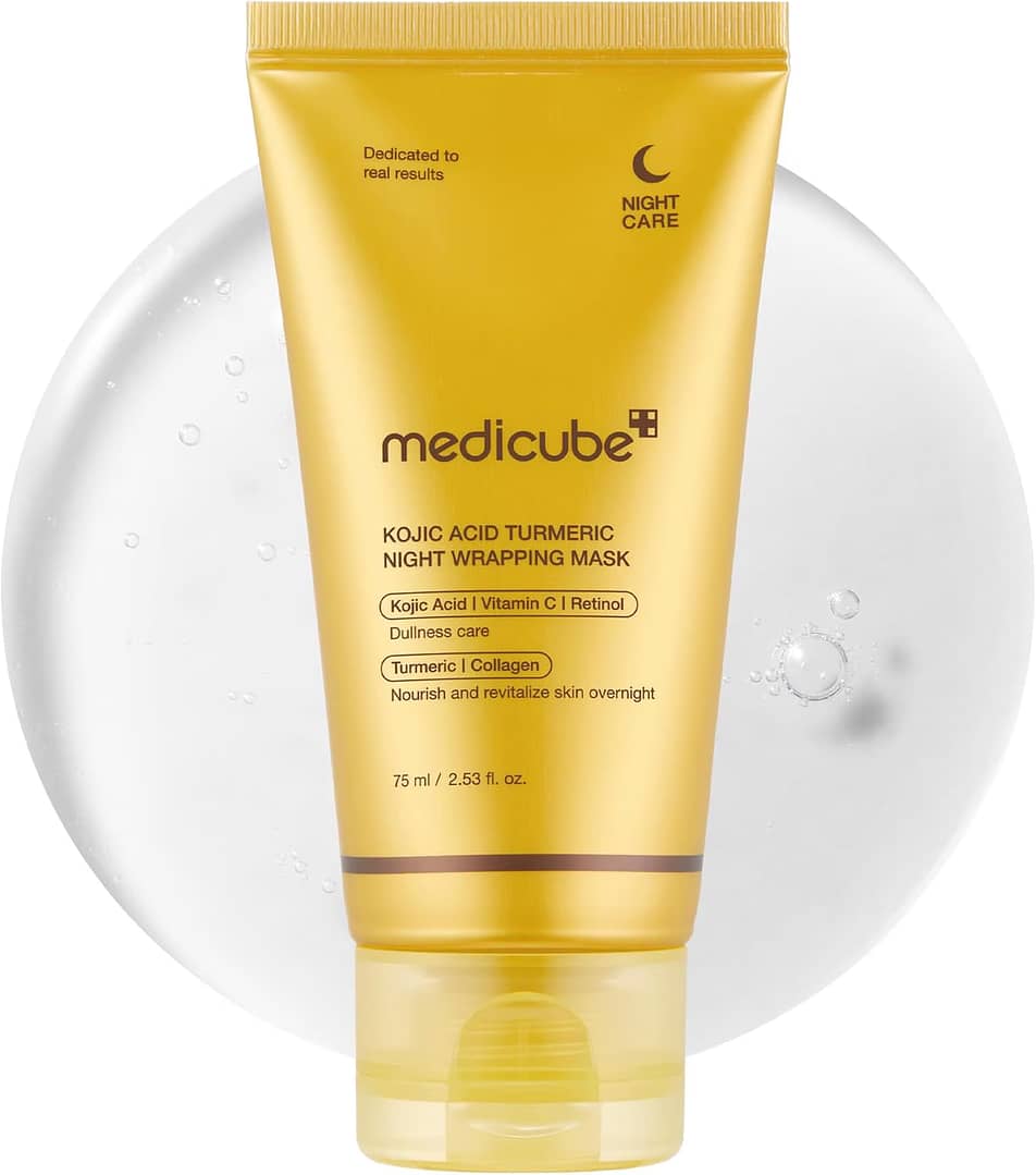 Masca de fata cu turmeric si acid kojic, Night Wrapping Mask, Medicube 75 ml