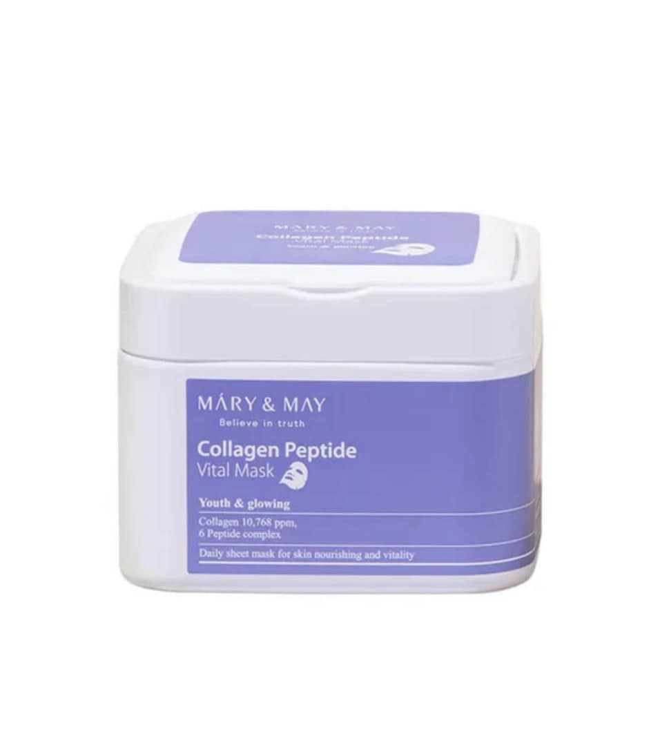 Mască cu colagen și peptide, Mary & May, 30 buc